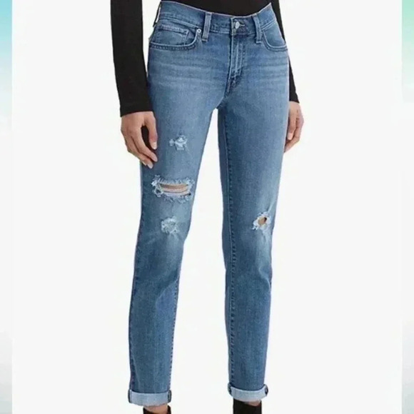 Levi’s Women’s Boyfriend Jeans - Hawaii Blue (Waterless) Wash - Size 29 - Picture 1 of 14